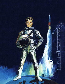 Obraz na plátně Boy in space outfit