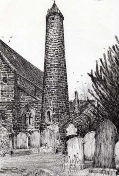Obraz na plátně Brechin Round Tower Scotland, 2007,