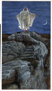 Obraz na plátně Christ Going Out Alone into a Mountain to Pray