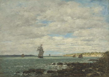 Obraz na plátně Coast of Brittany, 1870