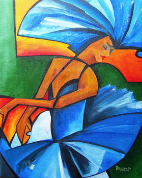 Obraz na plátně Dance in blue, 2008