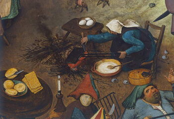 Obraz na plátně Fight between Carnival and Lent, 1559, detail