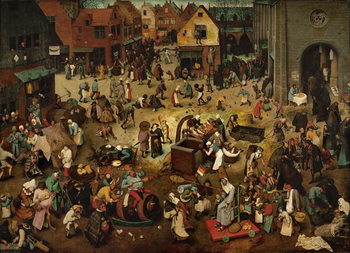 Obraz na plátně Fight between Carnival and Lent, 1559