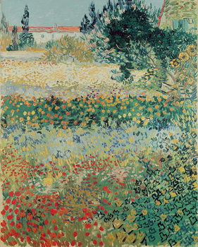 Obraz na plátně Garden in Bloom, Arles, July 1888