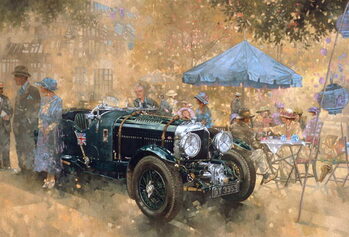 Obraz na plátně Garden party with the Bentley