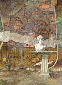 Obraz na plátně Herculaneum Site Plan, 1994