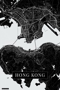 Obraz na plátně Hong Kong black