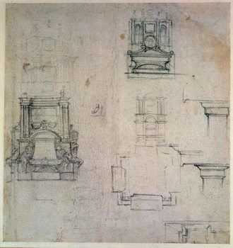 Obraz na plátně Inv. 1859 6-25-545. R. (W. 25) Designs for tombs