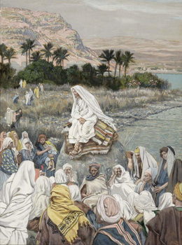 Obraz na plátně Jesus Preaching by the Seashore