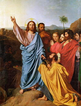 Obraz na plátně Jesus Returning the Keys to St. Peter