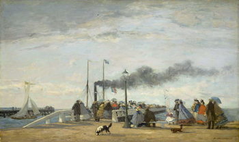 Obraz na plátně Jetty and Wharf at Trouville, 1863