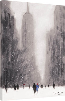 Obraz na plátně Jon Barker - Heavy Snowfall, 5th Avenue, New York