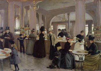 Obraz na plátně La Patisserie Gloppe, Champs Elysees, Paris, 1889