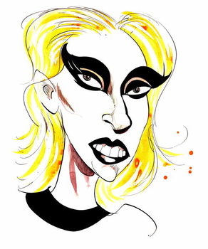 Obraz na plátně Lady Gaga  - carciature