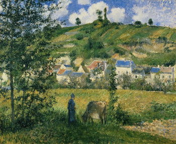 Obraz na plátně Landscape at Chaponval, 1880