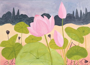 Obraz na plátně Lotus in the Garrigue, 1984
