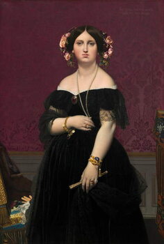 Obraz na plátně Madame Moitessier, 1851