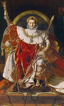 Obraz na plátně Napoleon I (1769-1821) on the Imperial Throne, 1806