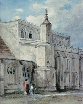 Obraz na plátně Part of the Exterior of East Bergholt Church