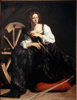 Obraz na plátně Portrait of Saint Catherine of Alexandria, 1595-1596