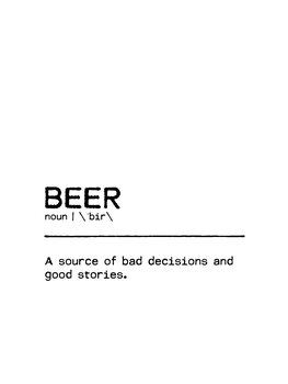 Obraz na plátně Quote Beer Stories