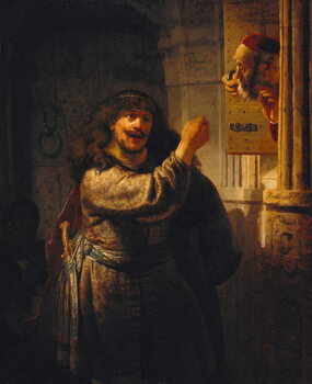 Obraz na plátně Samson threatened his father-in-law