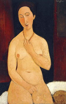 Obraz na plátně Sitting Nude with Necklace