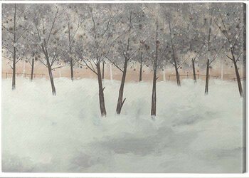 Obraz na plátně Stuart Roy - Silver Trees on White