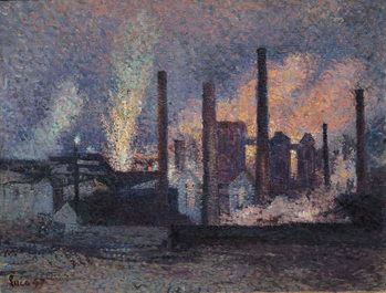 Obraz na plátně Study for Factories near Charleroi, 1897
