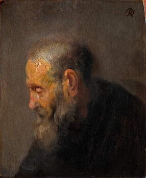 Obraz na plátně Study of an Old Man in Profile
