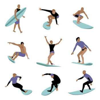 Obraz na plátně Surfers