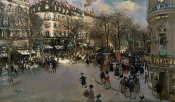 Obraz na plátně The Boulevard des Italiens, c.1900