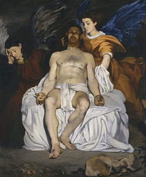 Obraz na plátně The Dead Christ with Angels, 1864