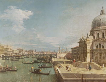 Obraz na plátně The Entrance to the Grand Canal and the church of Santa Maria della Salute, Venice