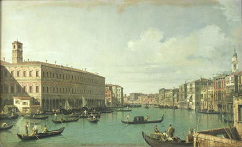 Obraz na plátně The Grand Canal from the Rialto Bridge