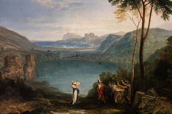 Obraz na plátně The Lake of Avernus, Aeneas, the Cumaean Sybil, detail, 1814-15