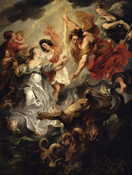 Obraz na plátně The Reconciliation of Marie de Medici and her son