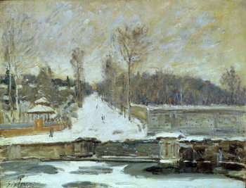 Obraz na plátně The Watering Place at Marly-le-Roi, 1875