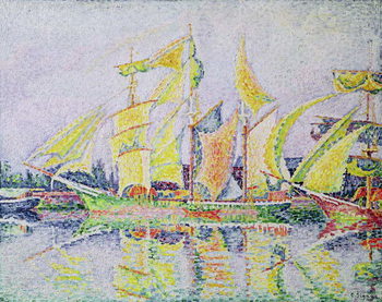 Obraz na plátně Three Yellow Masts, 1931