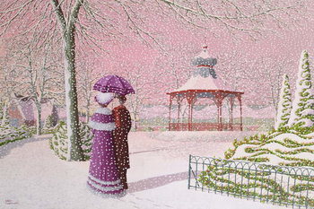 Obraz na plátně Walking in the Snow