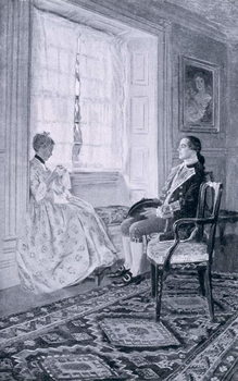 Obraz na plátně Washington and Mary Philipse