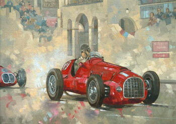 Obraz na plátně Whitehead's Ferrari passing the pavillion, Jersey