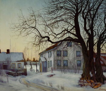 Obraz na plátně Winter evening, 1909