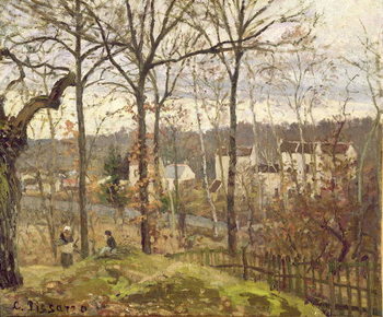 Obraz na plátně Winter Landscape at Louveciennes, c.1870