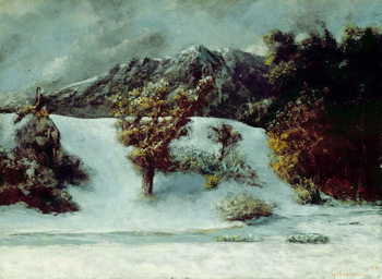 Obraz na plátně Winter Landscape With The Dents Du Midi, 1876