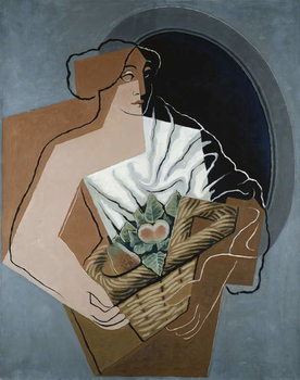 Obraz na plátně Woman with Basket
