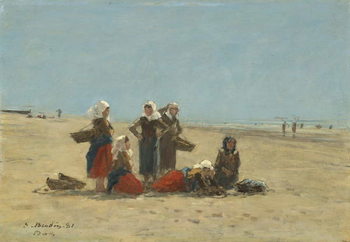 Obraz na plátně Women on the Beach at Berck, 1881