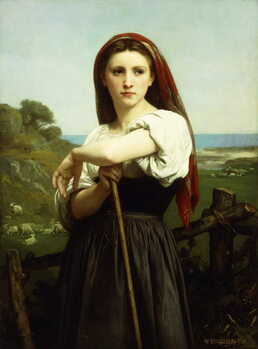 Obraz na plátně Young Shepherdess; Jeune Bergere, 1868