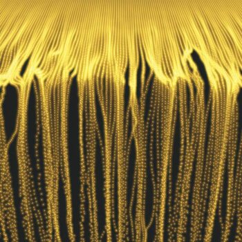 Obraz na plátně 3D Technology Style. A Glowing Grid.