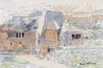 Obraz na plátně Ancient Tombs in the Kidron Valley, Jerusalem, 2019